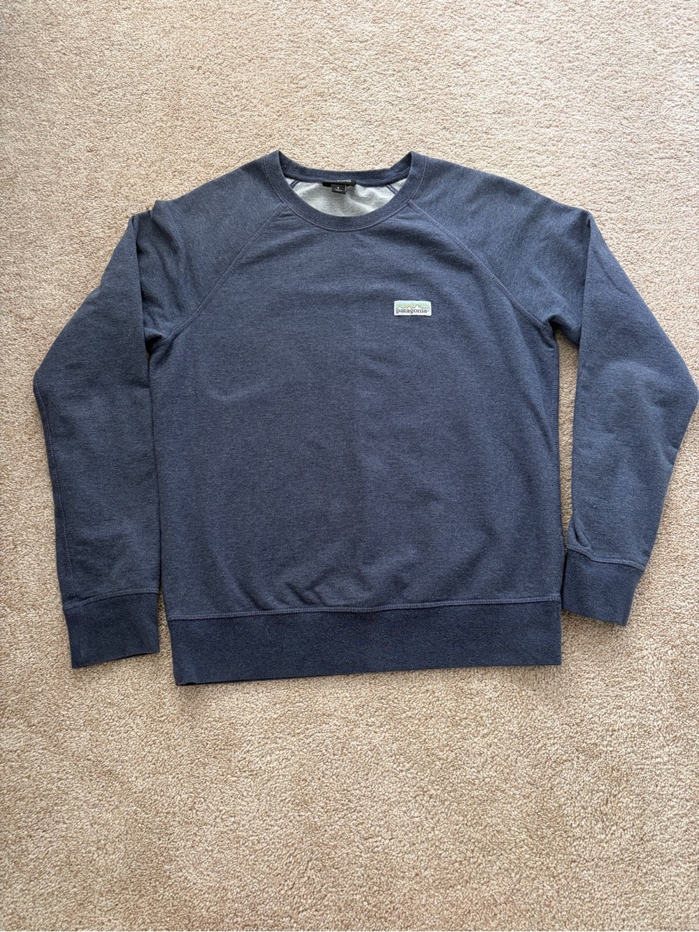 Patagonia Women's Navy Crewneck Sweatshirt Organic Cotton